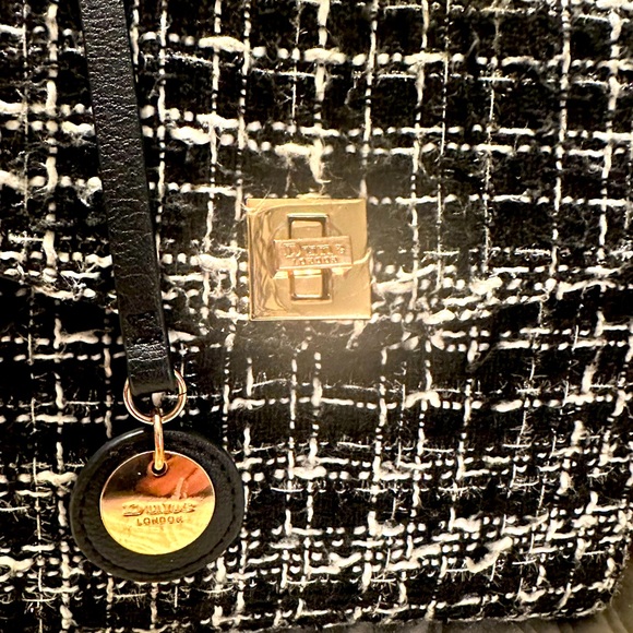 RARE DUNNE LONDON BLACK AND WHITE BAG - Picture 6 of 8